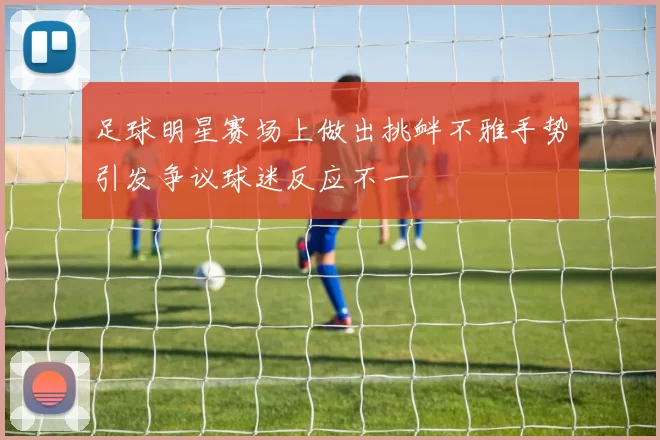 足球明星赛场上做出挑衅不雅手势引发争议球迷反应不一